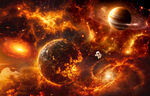 浩瀚星空宇宙爆炸外太空星球背景