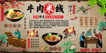牛肉米线背景墙