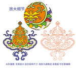 葫芦莲花彩绘传统纹样吉祥如意纹