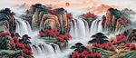 壮丽山水国画
