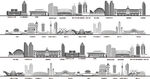 青岛城市建筑剪影景点