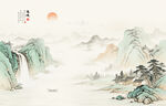 山水水墨画