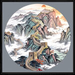 长城山水画