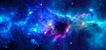 蓝色璀璨星空图