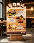 美食推荐 餐厅立牌
