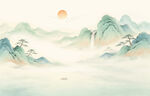 水墨山水画