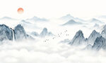 水墨山水画