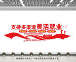 灵活就业文化墙