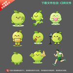 青梅卡通 IP 形象插画素材