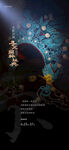 神秘蓝色星球下的奇幻景象
