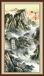 竖幅山水画
