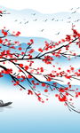 红梅傲雪图