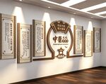 中医发展历史文化墙展板