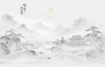 山水背景墙