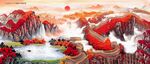 万里长城国画