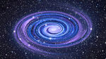 蓝紫色星空旋涡吊顶