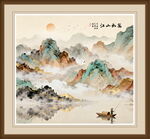 意境水墨山水画