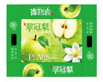 清爽翠冠梨包装平面展开图