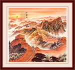 万里长城油画