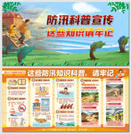 防汛科普这些知识请牢记展板