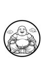 坐禅弥勒佛图案