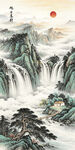 竖幅山水画