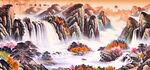 壮丽山水国画景观