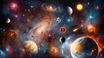 璀璨星河宇宙外太空星球银河背景