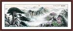 国画迎客松 迎客松挂画