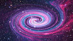彩色唯美梦幻旋涡星空