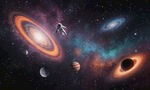 梦幻外太空银河星空宇宙星球背景