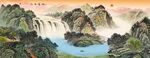 山水国画风景图