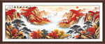 旭日东升山水装饰画