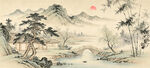 中式意境山水画
