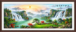 八方聚财山水画