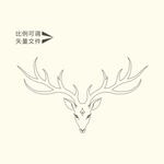 线条鹿头