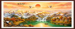 日照金山山水画
