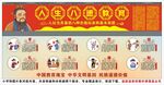 校园八德海报展板挂画宣传文化墙