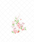 手绘粉色花卉汉服