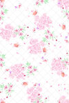 粉色花卉无缝汉服