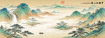千里江山图背景墙