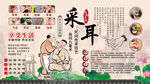 采耳养生背景墙
