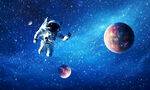 宇宙星空太空宇航员星球银河背景