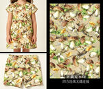 花卉图案连衣裙面料印花