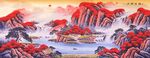 聚宝盆风水画鸿运当头