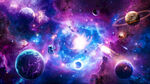 宇宙漩涡黑洞外太空星球火箭背景