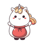 可爱独角兽卡通形象