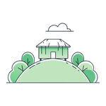 山丘上的小屋