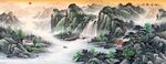 水墨山水风景图