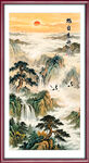 竖幅山水画